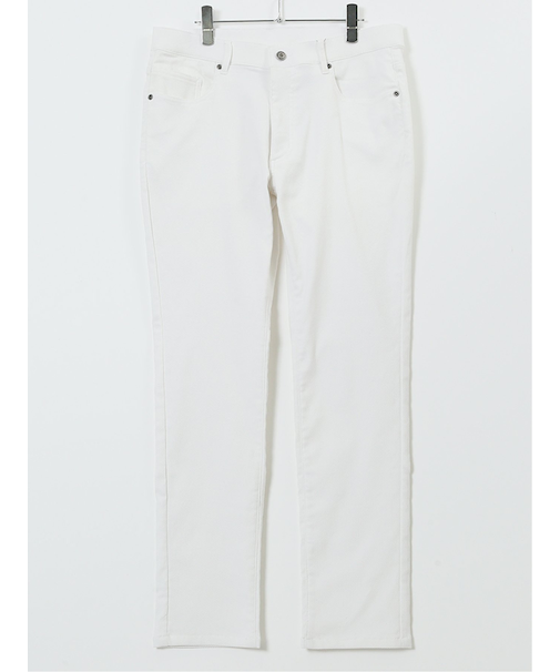 クロスストレッチ+ウォーム スリムパンツ ジャガード