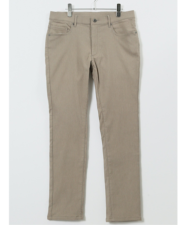 クロスストレッチ+ウォーム スリムパンツ ジャガード