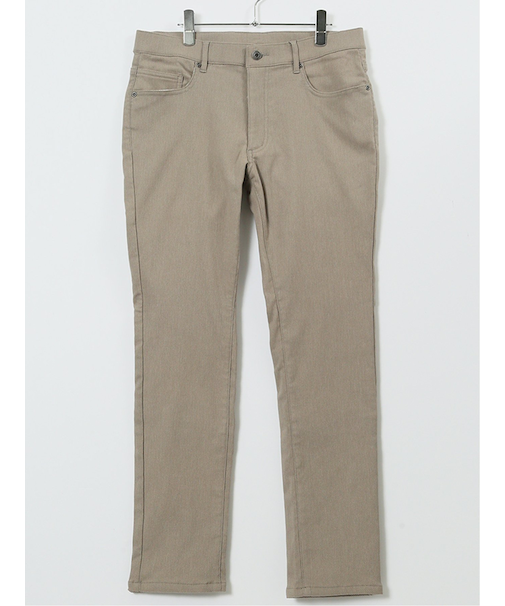 クロスストレッチ+ウォーム スリムパンツ ジャガード