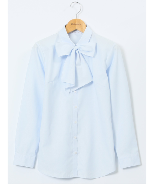 うれしい高機能 リボン脱着 長袖シャツ