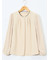 袖プリーツ プルオーバーブラウス