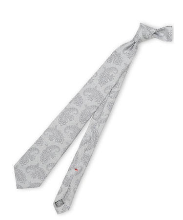 セッテピエゲ シルクペイズリー柄 レギュラータイ 8cm幅