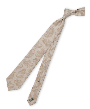 セッテピエゲ シルクペイズリー柄 レギュラータイ 8cm幅