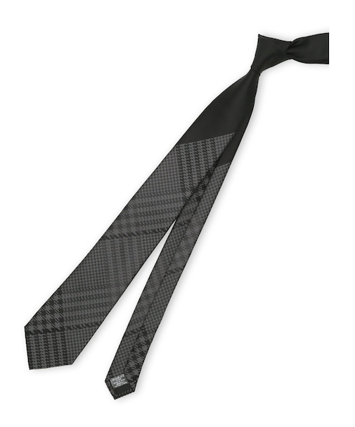 シルク混 パネル柄 ナロータイ 7.5cm幅