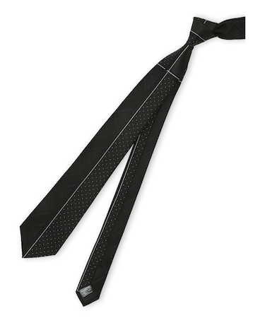 シルク混 パネル柄 ナロータイ 7.5cm幅