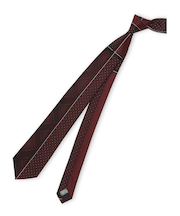 シルク混 パネル柄 ナロータイ 7.5cm幅