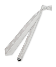 シルク混 パネル柄 ナロータイ 7.5cm幅