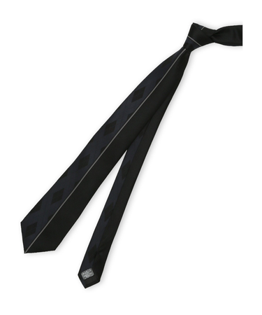 シルク混 パネル柄 ナロータイ 7.5cm幅