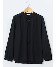 パールボウタイ 長袖プルオーバーブラウス