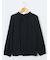 スタンドフリル 長袖プルオーバーブラウス