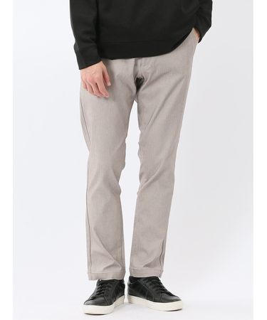 クロスストレッチ トラウザーパンツ ヘリンボン