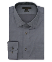 イージーアイロン ストレッチ NEWスタンダードフィット ショートワイドカラー長袖シャツ