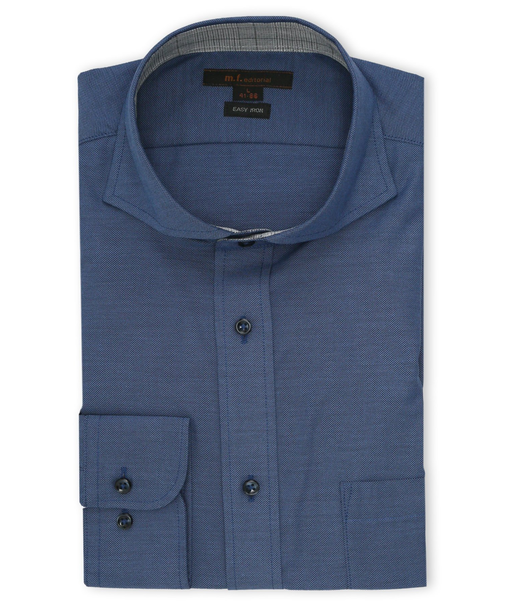 イージーアイロン ストレッチ NEWスタンダードフィット スナップダウン長袖シャツ