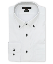 イージーアイロン ストレッチ NEWスタンダードフィット ショートボタンダウン長袖シャツ