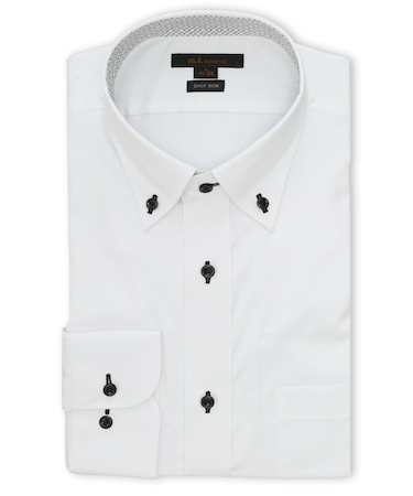 イージーアイロン ストレッチ NEWスタンダードフィット ショートボタンダウン長袖シャツ