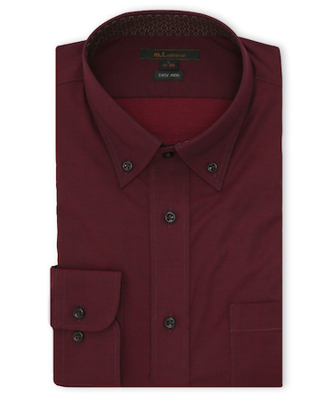 イージーアイロン ストレッチ NEWスタンダードフィット ショートボタンダウン長袖シャツ