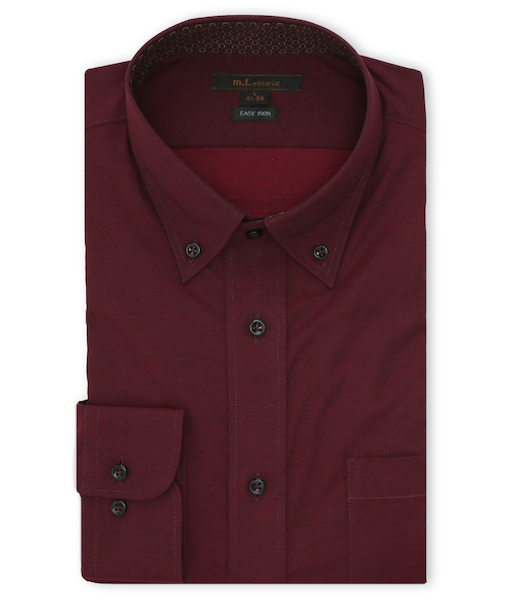 イージーアイロン ストレッチ NEWスタンダードフィット ショートボタンダウン長袖シャツ