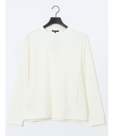 ストレッチ ふくれジャガード クループルオーバー