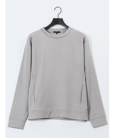 ストレッチ ふくれジャガード クループルオーバー