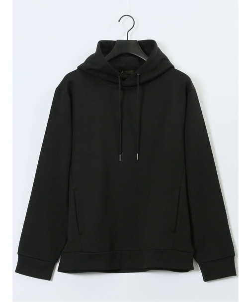 ストレッチ ふくれジャガード プルパーカー