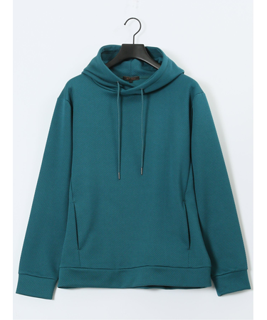 ストレッチ ふくれジャガード プルパーカー