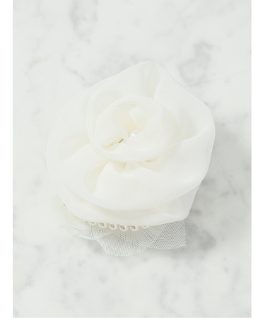 シフォンパールローズ コサージュ