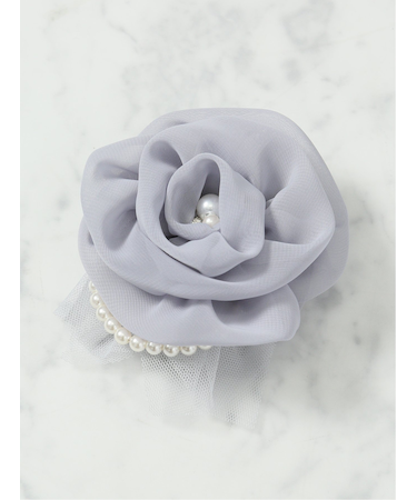 シフォンパールローズ コサージュ