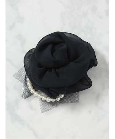 シフォンパールローズ コサージュ