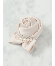 サテンパールローズ コサージュ