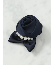 サテンパールローズ コサージュ