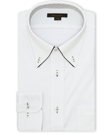 ノンアイロンストレッチ NEWスタンダードフィット ボタンダウン長袖ニットシャツ