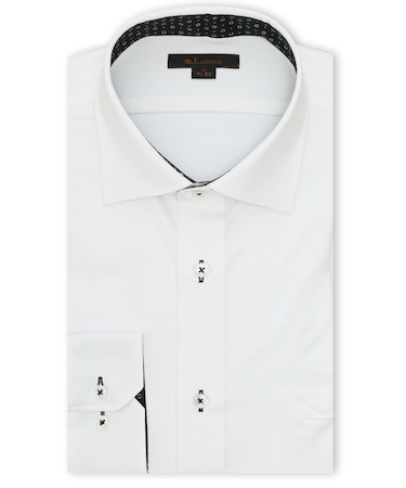 ノンアイロンストレッチ NEWスタンダードフィット ワイドカラー長袖ニットシャツ