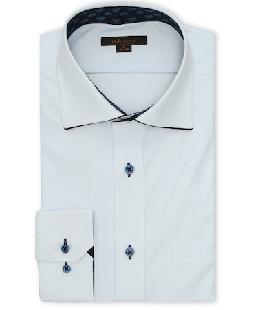 ノンアイロンストレッチ NEWスタンダードフィット ワイドカラー長袖ニットシャツ