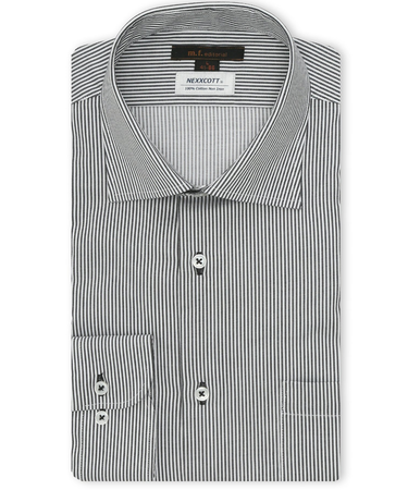 綿100% ノンアイロン NEWスタンダードフィット ワイドカラー長袖シャツ