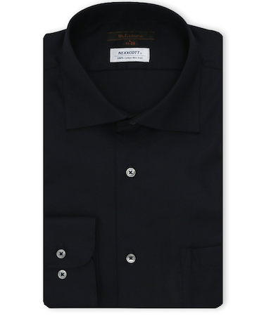 綿100% ノンアイロン NEWスタンダードフィット ワイドカラー長袖シャツ