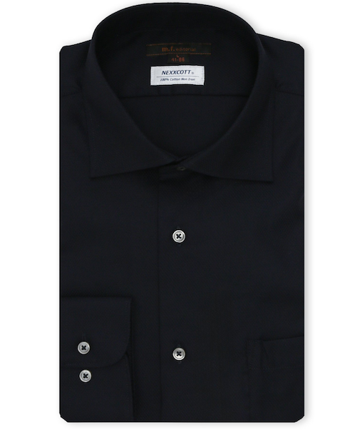 綿100% ノンアイロン NEWスタンダードフィット ワイドカラー長袖シャツ