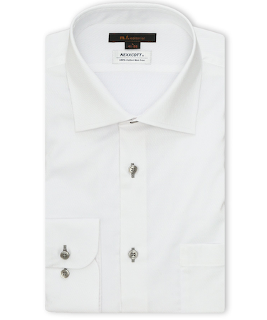 綿100% ノンアイロン NEWスタンダードフィット ワイドカラー長袖シャツ