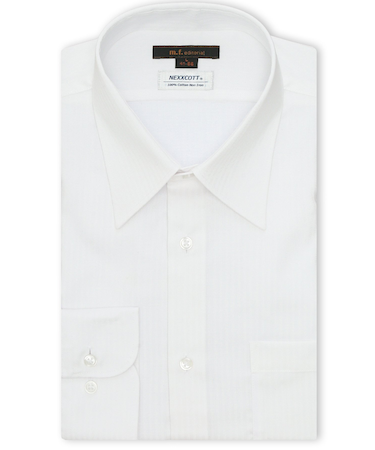 綿100% ノンアイロン NEWスタンダードフィット レギュラーカラー長袖シャツ