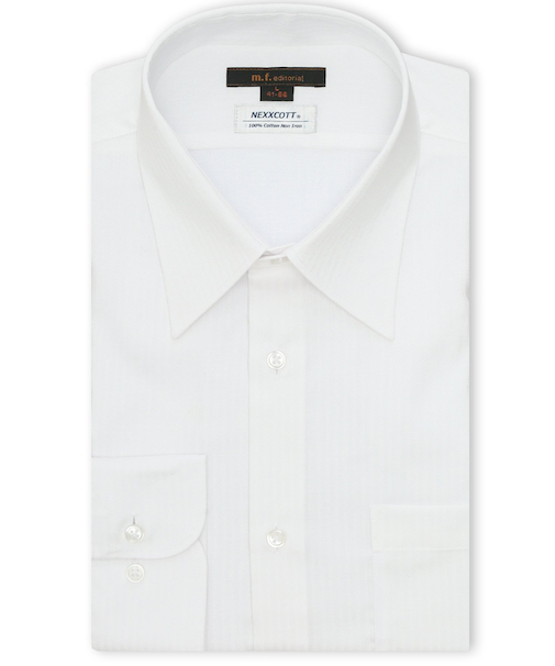 綿100% ノンアイロン NEWスタンダードフィット レギュラーカラー長袖シャツ