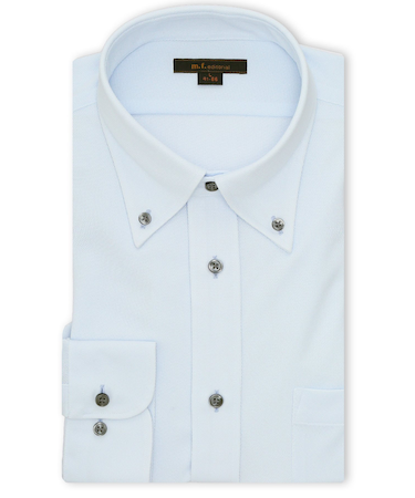 ノンアイロンストレッチ NEWスタンダードフィット ボタンダウン長袖ニットシャツ