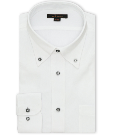 ノンアイロンストレッチ NEWスタンダードフィット ボタンダウン長袖ニットシャツ