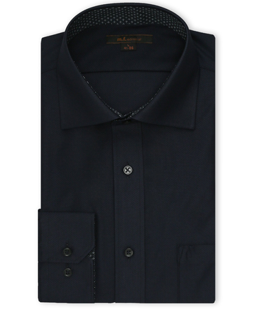 ノンアイロンストレッチ NEWスタンダードフィット ワイドカラー長袖ニットシャツ