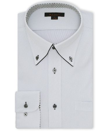 ノンアイロンストレッチ NEWスタンダードフィット ボタンダウン長袖ニットシャツ