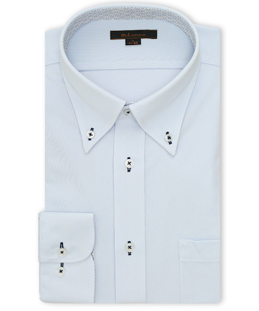 ノンアイロンストレッチ NEWスタンダードフィット ボタンダウン長袖ニットシャツ