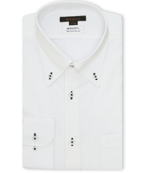 綿100% ノンアイロン NEWスタンダードフィット ボタンダウン長袖シャツ