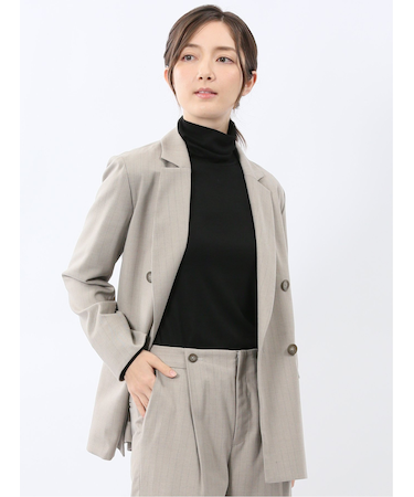 ビリーストライプ ダブルジャケット ベージュ(セットアップ可能)
