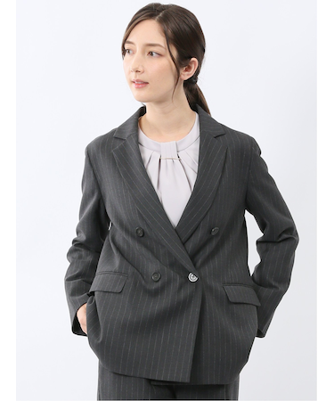 ビリーストライプ ダブルジャケット グレー(セットアップ可能)