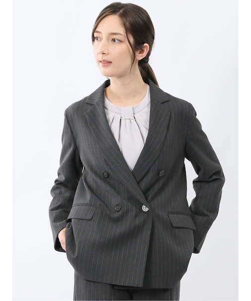 ビリーストライプ ダブルジャケット グレー(セットアップ可能)