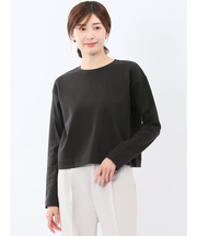 クロップド クルーネック長袖Ｔシャツ