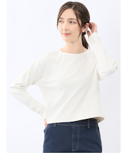 クロップド クルーネック長袖Tシャツ